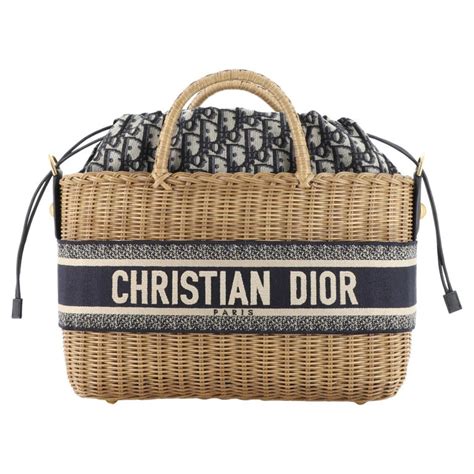 sac panier christian dior|Christian Dior tote bag details.